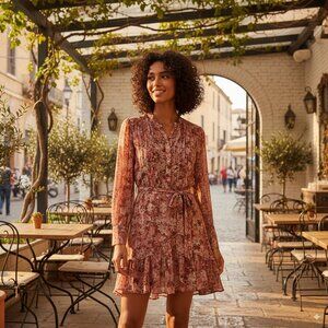 En Saison | Dresses | Nwt En Saison M Tosca Midi Dress Peach Blue Floral  Babydoll Cottagecorefeminine | Poshmark